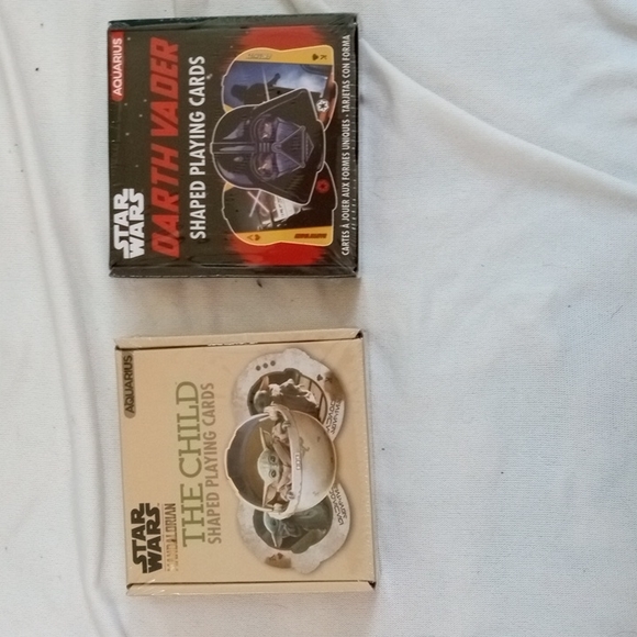 2 ct Darth/Grogu Shaped Playing cards nib Star Wars The Mandalorian - Picture 1 of 6